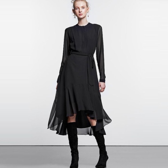 Vera Wang Noir High Low Shirtdress - Picture 2 of 11